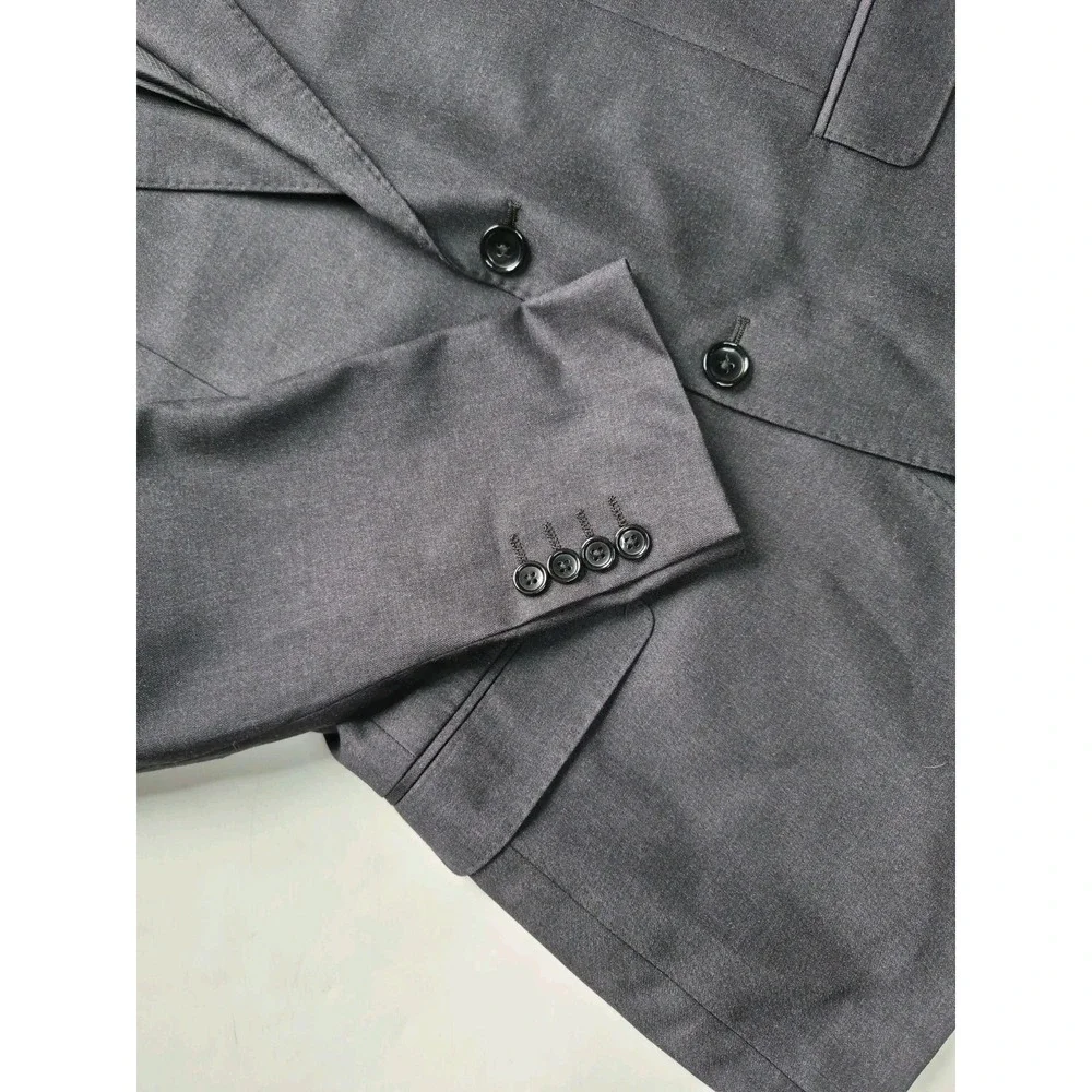 Vitarelli Mens Sports Coat 38R Gray Italy 2 Button Single Breasted Jacket
